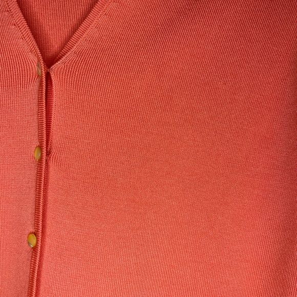 ANN TAYLOR Orange Coral Button-Up Knit Cardigan Sweater - NWT - Picture 11 of 11